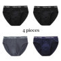 4Pcs Men's Briefs Mesh Silk Men's Underwear New 2020 Panties Men Bamboo Fiber Mens Bodysuit Male Comfortable Solid Underpants
