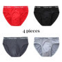 4Pcs Men's Briefs Mesh Silk Men's Underwear New 2020 Panties Men Bamboo Fiber Mens Bodysuit Male Comfortable Solid Underpants