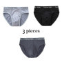 3Pcs/Lot Men's panties Silk Men's Underwear New Briefs Men Bamboo Fiber Mens Bodysuit Male Comfortable Solid Underpants