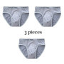 3Pcs/Lot Men's panties Silk Men's Underwear New Briefs Men Bamboo Fiber Mens Bodysuit Male Comfortable Solid Underpants