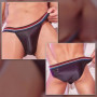 Men Underwear Oil Shiny Glossy Briefs Low-Rise Elastic Panties U Convex Pouch Underpants Thin Breathable Bikini Slip Homme