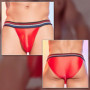 Men Underwear Oil Shiny Glossy Briefs Low-Rise Elastic Panties U Convex Pouch Underpants Thin Breathable Bikini Slip Homme