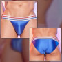 Men Underwear Oil Shiny Glossy Briefs Low-Rise Elastic Panties U Convex Pouch Underpants Thin Breathable Bikini Slip Homme