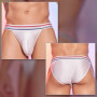 Men Underwear Oil Shiny Glossy Briefs Low-Rise Elastic Panties U Convex Pouch Underpants Thin Breathable Bikini Slip Homme