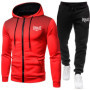 Mens Essential Tracksuit Zipper Hoodie Jogger Pants Daily Casual Sportswear Urban Fashion Outfit Fall Winter Training Sport Suit