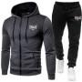 Mens Essential Tracksuit Zipper Hoodie Jogger Pants Daily Casual Sportswear Urban Fashion Outfit Fall Winter Training Sport Suit