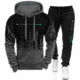 Men's Fashion Tracksuit Hooded Sweatshirts and Black Sweatpants Autumn Winter Casual Sports Jogging Suit Gym Hoodies Outfits