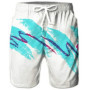New Summer Beach Pants Men Shorts Trend Stitching Loose Casual Straight Shorts Quick-Drying Lace-Up Surfing Swimming Pants