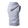 Men Vest Zipper Opening Lightweight Hooded Vest with Large Pockets Pure Color Summer Running Tops Casual Sportswear
