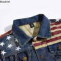 New Men's Cotton Jeans Sleeveless Jacket Dark Blue Denim Jeans Vest Men Cowboy Denim Vest Leisure Mens Jackets Tops Plus Size
