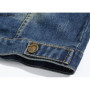New Men's Cotton Jeans Sleeveless Jacket Dark Blue Denim Jeans Vest Men Cowboy Denim Vest Leisure Mens Jackets Tops Plus Size