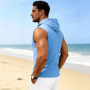 2026 Summer Casual V Neck Hooded Tank Tops Mens Vintage Solid Color Loose Linen Vest Shirt Men Fashionable Sleeveless Camisoles