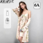 AYUNSUE 16MM 100 Mulberry Silk Nightwears for Ladies 2026 Spring Summer Sleepwear Set Bath Robe Sexi Night Dress Women 잠옷