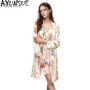 AYUNSUE 16MM 100 Mulberry Silk Nightwears for Ladies 2026 Spring Summer Sleepwear Set Bath Robe Sexi Night Dress Women 잠옷