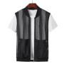 Men's Summer Jacket Mesh Stand Collar Vest Out Multi Pocket Breathable Cool Outdoor Work Fishing Men's Lightweight Vest Sports