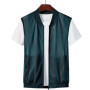 Men's Summer Jacket Mesh Stand Collar Vest Out Multi Pocket Breathable Cool Outdoor Work Fishing Men's Lightweight Vest Sports
