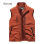 DIMUSI Summer Mens Multi-pocket Vests Casual Man Breathable Mesh Vest Sleeveless Jackets Man Outwear Fishing Waistcoats Clothing
