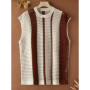 Sexy Hollow Out See Through Knit Tank Tops Men Trendy Striped Contrast Color Sleeveless Camisoles Mens Summer Casual O Neck Vest