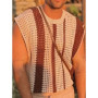 Sexy Hollow Out See Through Knit Tank Tops Men Trendy Striped Contrast Color Sleeveless Camisoles Mens Summer Casual O Neck Vest