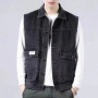 Spring Vintage Design Mens Denim Vest Male Retro Sleeveless Jackets Men Ripped Hole Button Jean Waistcoats Clothing 4XL