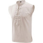 Sleeveless Tank Top Men Men'S Medieval Clothing Sleeveless Tie Stand C Ollar Shirt Vest Gothic Fashion Playeras Para Hombres