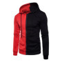 Plus Size mens Hoodie half white half black patchwork hoodies and sweatshirts Men Hip Hop hooded Tracksuits