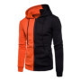 Plus Size mens Hoodie half white half black patchwork hoodies and sweatshirts Men Hip Hop hooded Tracksuits