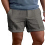 New Men's Cotton Linen Shorts Pants Male Summer Breathable Solid Color Linen Trousers Fitness Streetwear