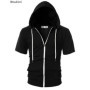 New 2026 Men's Casual Sweatshirts Short Sleeve Hoodies JacketS Solid Slim Zip Man SportS Tops Comfotable Outdoor Clothes for Men
