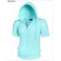 New 2026 Men's Casual Sweatshirts Short Sleeve Hoodies JacketS Solid Slim Zip Man SportS Tops Comfotable Outdoor Clothes for Men