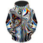 Colourful Graffiti 3D Graphic Zip Up Hoodies For Men Women Sweatshirts Casual Fashion Pullovers Hooded Designer Clothes Coat Top