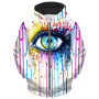 Colourful Graffiti 3D Graphic Zip Up Hoodies For Men Women Sweatshirts Casual Fashion Pullovers Hooded Designer Clothes Coat Top