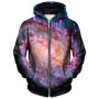 Colourful Graffiti 3D Graphic Zip Up Hoodies For Men Women Sweatshirts Casual Fashion Pullovers Hooded Designer Clothes Coat Top