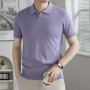 New 100 Lyocell Men'S T-Shirt Summer Thin Loose Casual Knit Collared Short-Sleeve Comfortable Breathable Polo Shirt