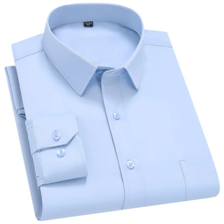 Men's Printed Shirt Long Sleeve Casual Elastic Soft No-iron Free Thin Easy Care Bausiness Silk Dress Shirts Luxury Clothing 6XL