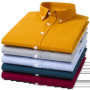 Men's Oxford Pattern Shirt Long Sleeve Big Size S-11XL Cotton Slim Fit Business Casual Traditional Shirts Easy Care Comfort
