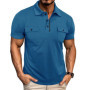 Men's Polo Shirts Lapel Short Sleeve Outdoor POLO Shirt Summer Mens Henry Half-sleeved T-shirt