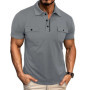 Men's Polo Shirts Lapel Short Sleeve Outdoor POLO Shirt Summer Mens Henry Half-sleeved T-shirt