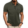 Men's Polo Shirts Lapel Short Sleeve Outdoor POLO Shirt Summer Mens Henry Half-sleeved T-shirt
