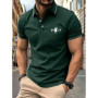 Men's Fitness Casual Sports T-shirt Gym Running Sports Elastic Short-sleeved Polo Shirt Lapel Top Men's Slim Fit T-shirt