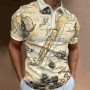 Vintage Man Polo Shirts 3D Sailing Print Summer Short-Sleeve Clothing Men Casual Streetwear Fashion Loose Men' Daily Wear New