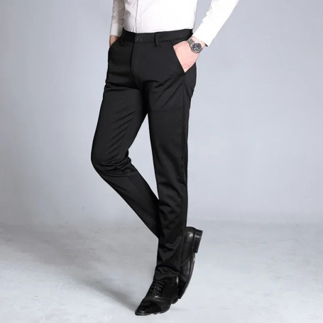 Extra Long Dress Pants For Tall Men Business Plus Size 44 46 Formal Straight Black Loose Dark Blue Office Work Male Trousers