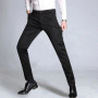 Extra Long Dress Pants For Tall Men Business Plus Size 44 46 Formal Straight Black Loose Dark Blue Office Work Male Trousers