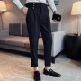 Man Suits Pants Social Tailoring Straight Fluid Summer 2025 Formal Slacks Luxury Korean Style Clothes Up Suit Trousers for Men
