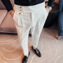 Man Suits Pants Social Tailoring Straight Fluid Summer 2025 Formal Slacks Luxury Korean Style Clothes Up Suit Trousers for Men