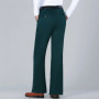 2024 Men Spring Summer Fashion Solid Color Casual Pants Men's Business Formal Suit Pants Male Long Thin Flared Trousers K412
