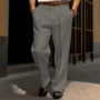 Men Stand Pocket Business Elegant Wide Leg Pants Solid White Khaki Formal Party Trousers Plus Size Men Fashion Casual Suit Pants