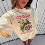 Guava Tropical Sweetness Printed Cotton T Shirts Women Funny Plant Tees Shirts Short Sleeve O-Neck American Summer Tshirts 2025