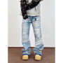 2025 Ropa Y2K Fashion Letter Printed Washed Blue Baggy New Jeans Pants For Men Clothing Gothic Punk Vintage Lady Denim Trousers