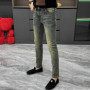 Trendy Brand Jeans Men's 2025 Spring and Summer New Nostalgic Pants Fashion Slim Elastic Casual Trousers Clothes for Men Jeans